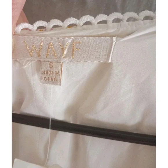 WAYF Retro Floral Print V-Neck Smocked Waist Top Size S Bright Boho Cottage core - Picture 5 of 8